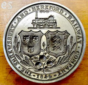 Original seal of the Shrewsbury & Hereford Railway Company of 1846